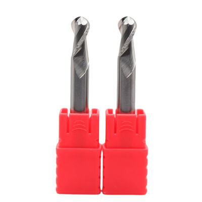 HRC 55° R2.5*5*10*5*75 2 Flutes Ball Nose End Mill For Aluminum Without Coating