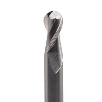 HRC 55° R2.5*5*10*5*75 2 Flutes Ball Nose End Mill For Aluminum Without Coating