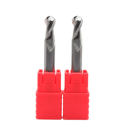 HRC 55° R10*20*40*20*150L 2 Flutes Ball Nose End Mill For Aluminum Without Coating