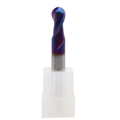 2 Flutes HRC65 R7*14*28*14*80 TiAISiN Coated Carbide Ball Nose End Mill with 28mm Shank Diameter