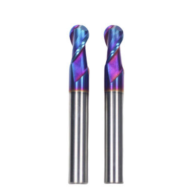 75mm Overall Length HRC 65 R12*30*12 Dia TiAISiN Coated 2 Flutes Carbide Ball Nose End Mill Cutter with Customization Option
