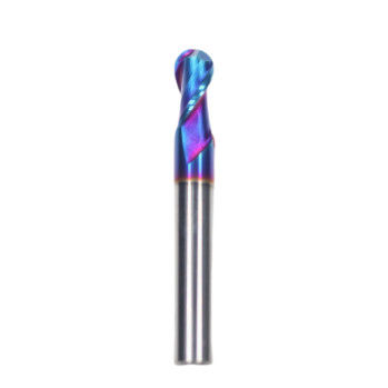 75mm Overall Length HRC 65 R12*30*12 Dia TiAISiN Coated 2 Flutes Carbide Ball Nose End Mill Cutter with Customization Option