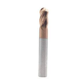 8mm Dia R4*8*16*8*60 4Flutes TiAISiN Carbide Ball Nose End Mill For Carbon Steel Alloy Steel Cast Iron