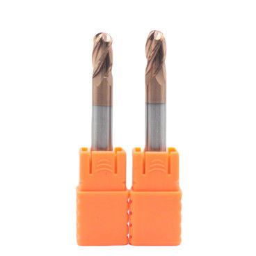 8mm Dia R4*8*16*8*60 4Flutes TiAISiN Carbide Ball Nose End Mill For Carbon Steel Alloy Steel Cast Iron