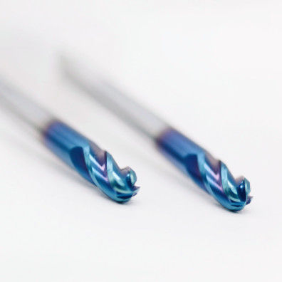 Roughing Machining 4 Flutes HRC 65 R2*4*8*4*75 TiAISiN Coated Carbide Ball Nose End Mill