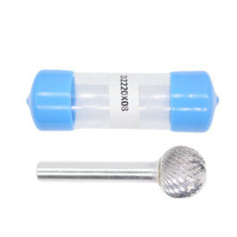 quality 8mm Shank D-Ball Shape 22mm Cut Dia Carbide Burrs Double Cut Carbide Rotary Burr factory
