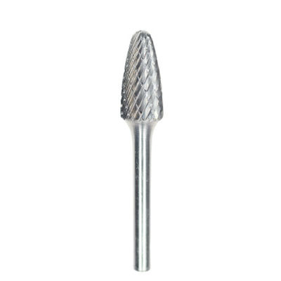 quality Tree Shape SF-5 1/2" Diameter Tungsten Carbide Rotary Burr With 1" Shank Length On 1/4" Shank Diameter factory