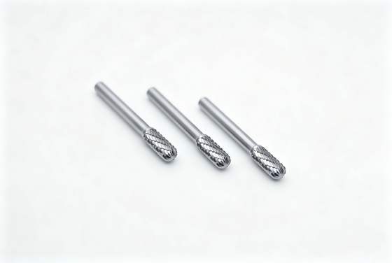 Quality 9.5mm Dia Customized Cylindrical Radius Carbide Burrs With 6mm Shank Standard Double Cut factory